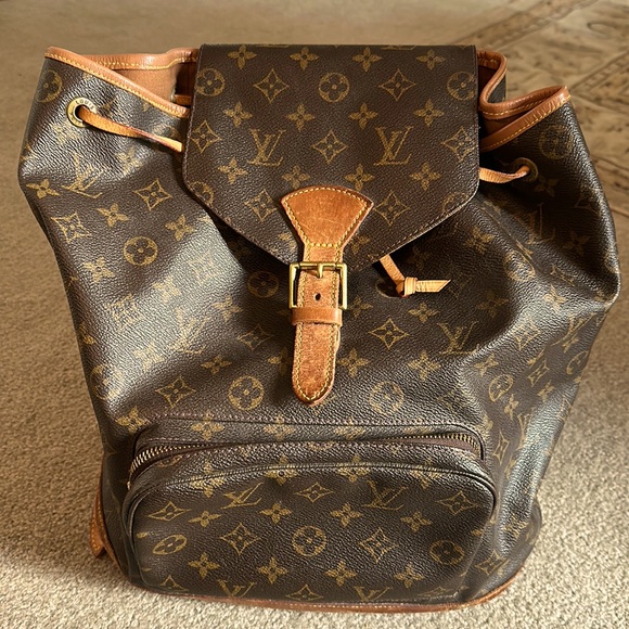 REAL AUTHENTICATED LOUIS VUITTON BACKPACK MONTSOURIS GENTLE USED CONDITION - Picture 1 of 6